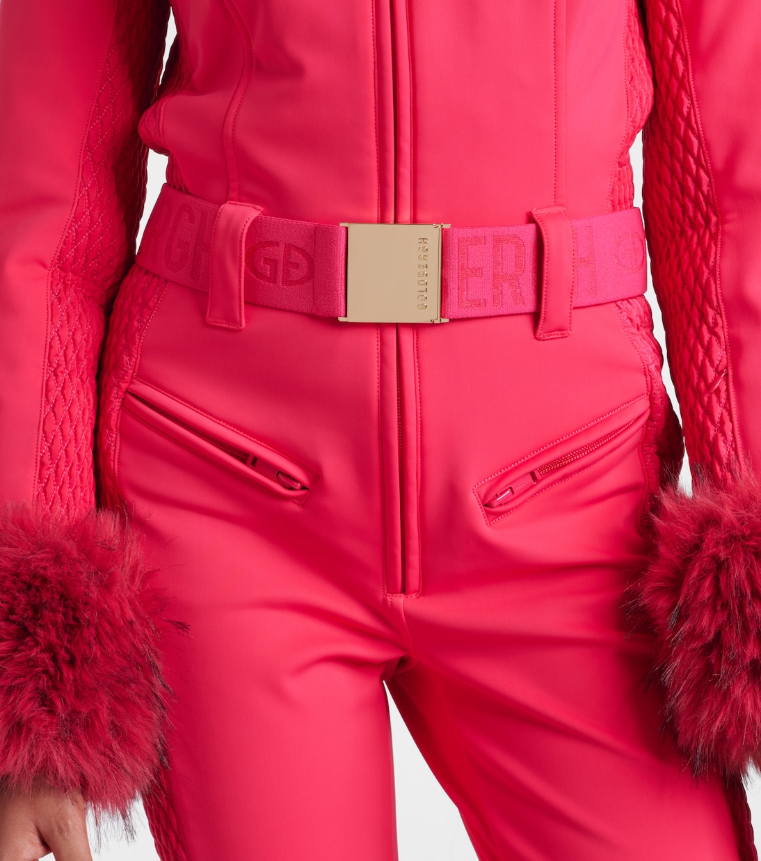 Angele faux fur-trimmed ski suit | Goldbergh