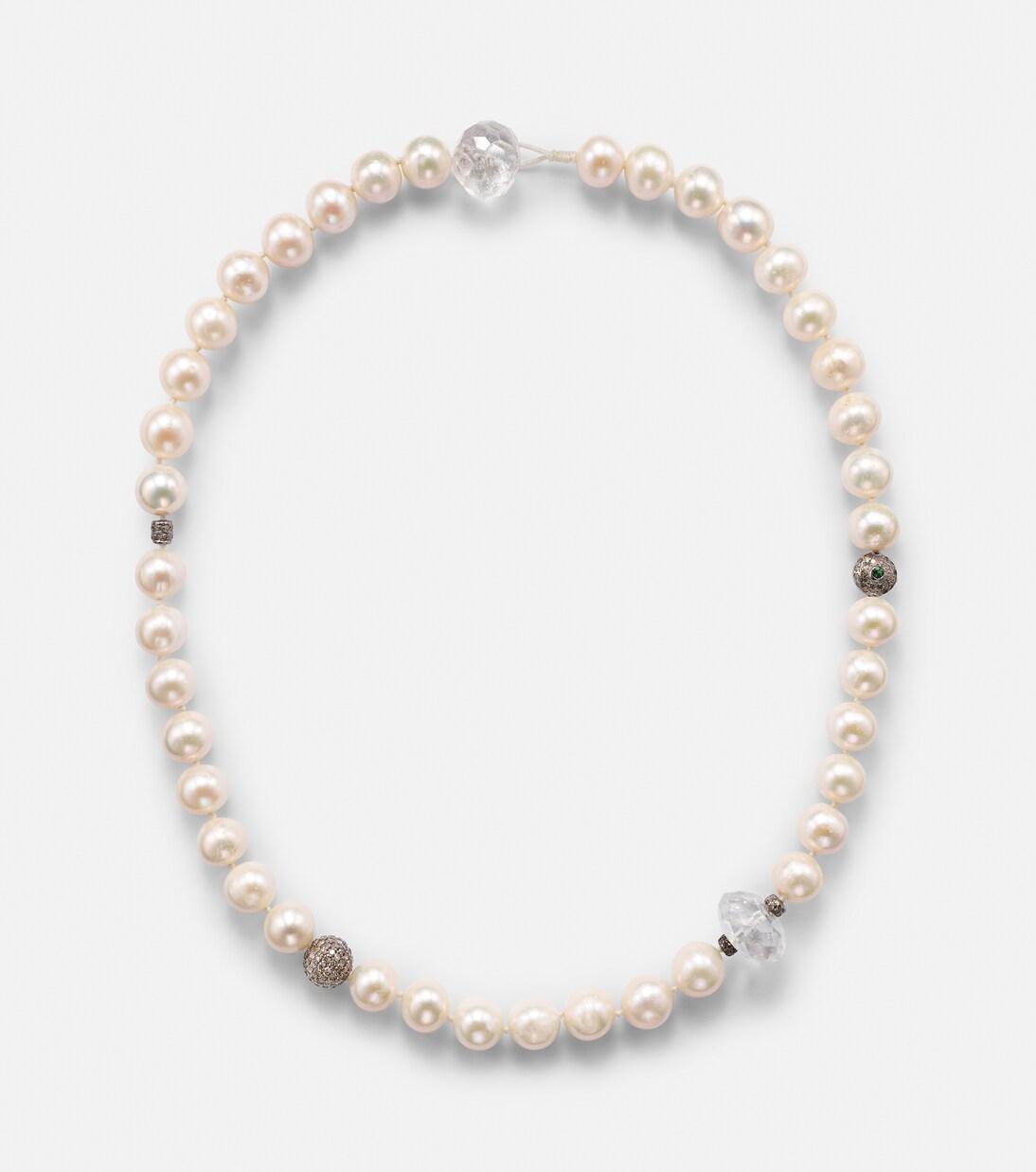 Collar con perlas y diamantes | Ileana Makri