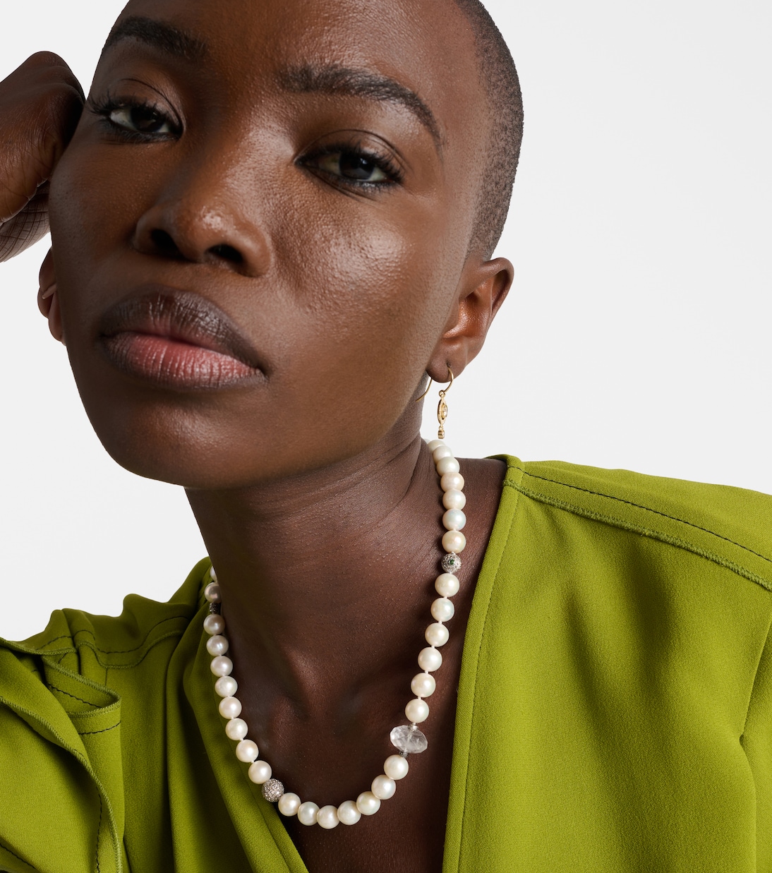 Collar con perlas y diamantes | Ileana Makri