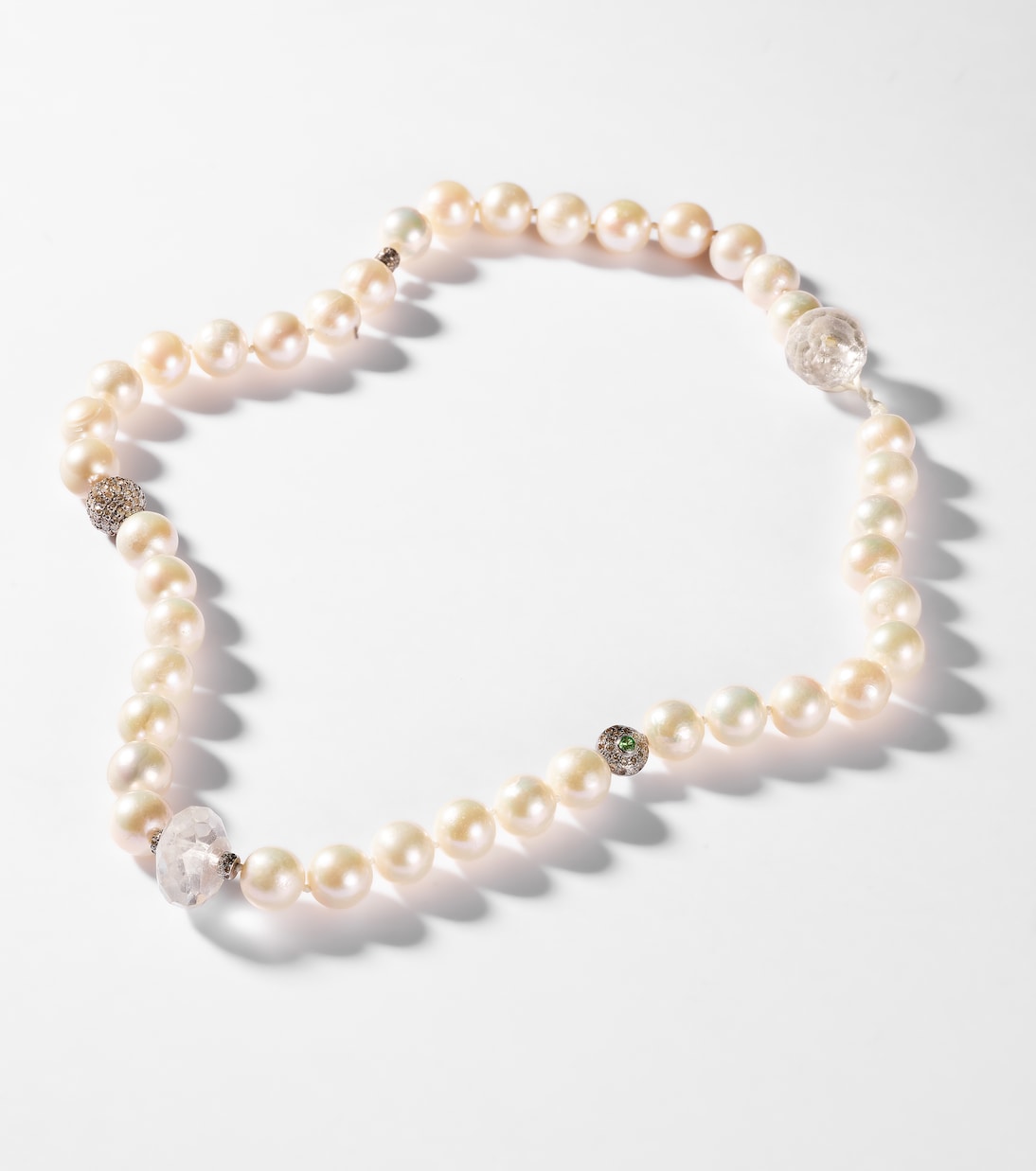 Collar con perlas y diamantes | Ileana Makri