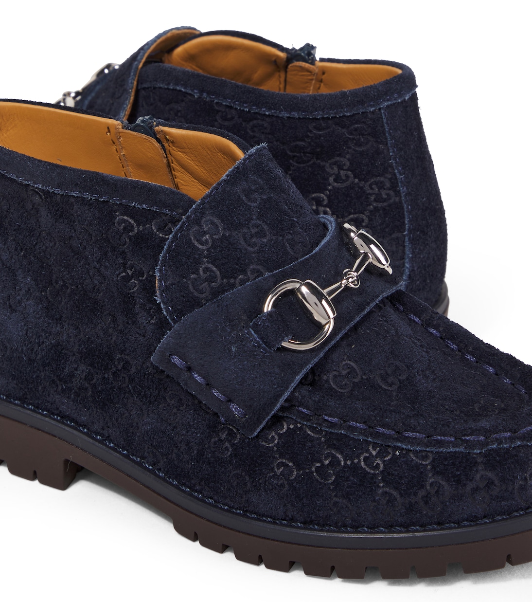 Ankle Boots Horsebit GG aus Veloursleder | Gucci Kids