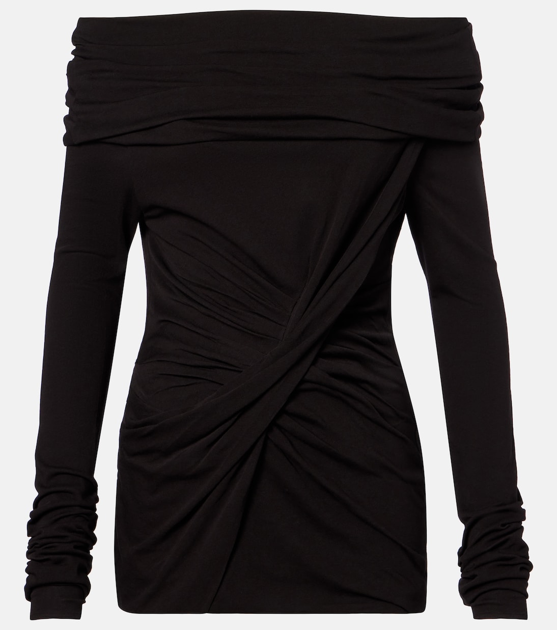 Off-shoulder cotton-blend jersey top  | Entire Studios