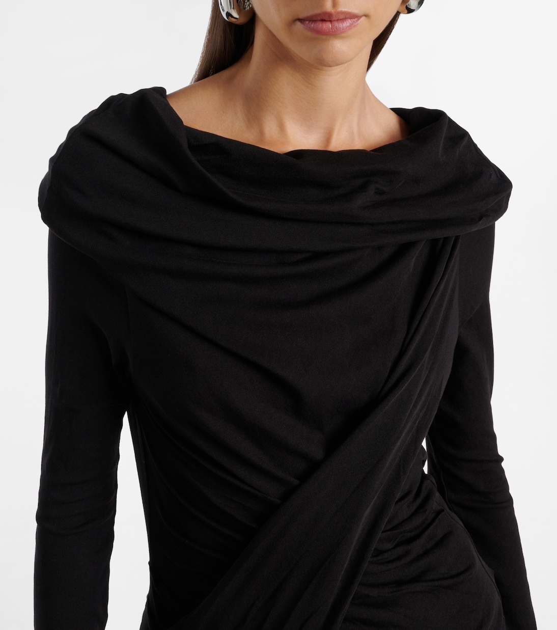 Off-shoulder cotton-blend jersey top  | Entire Studios