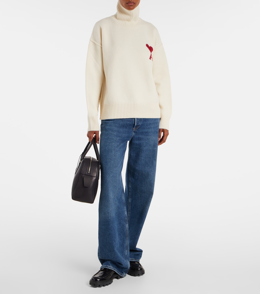 Ami de Cœur virgin wool turtleneck sweater | Ami Paris