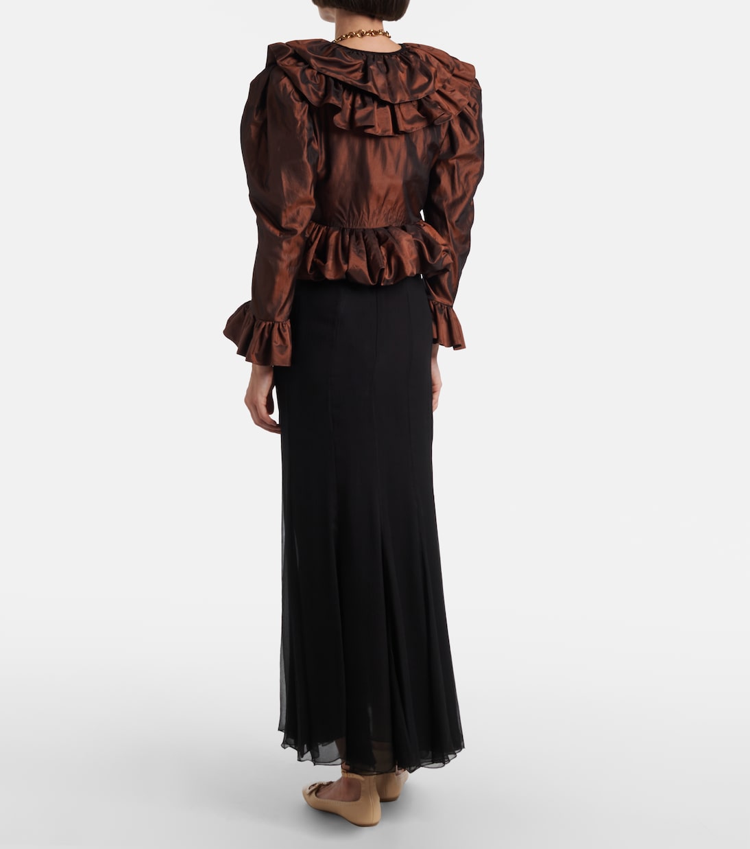 Top raccourci en soie | Chloé