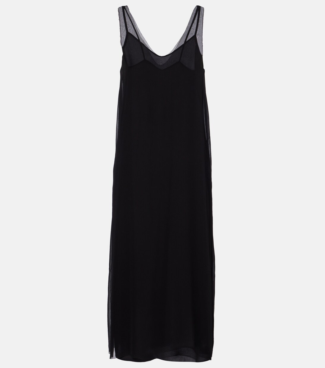 Silk chiffon slip dress | Toteme