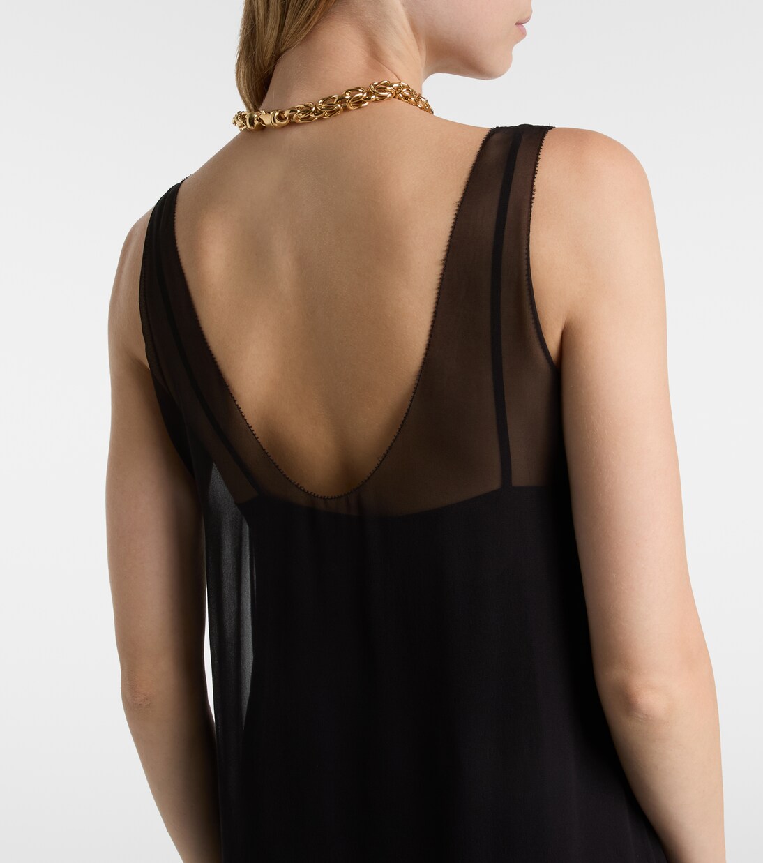Silk chiffon slip dress | Toteme