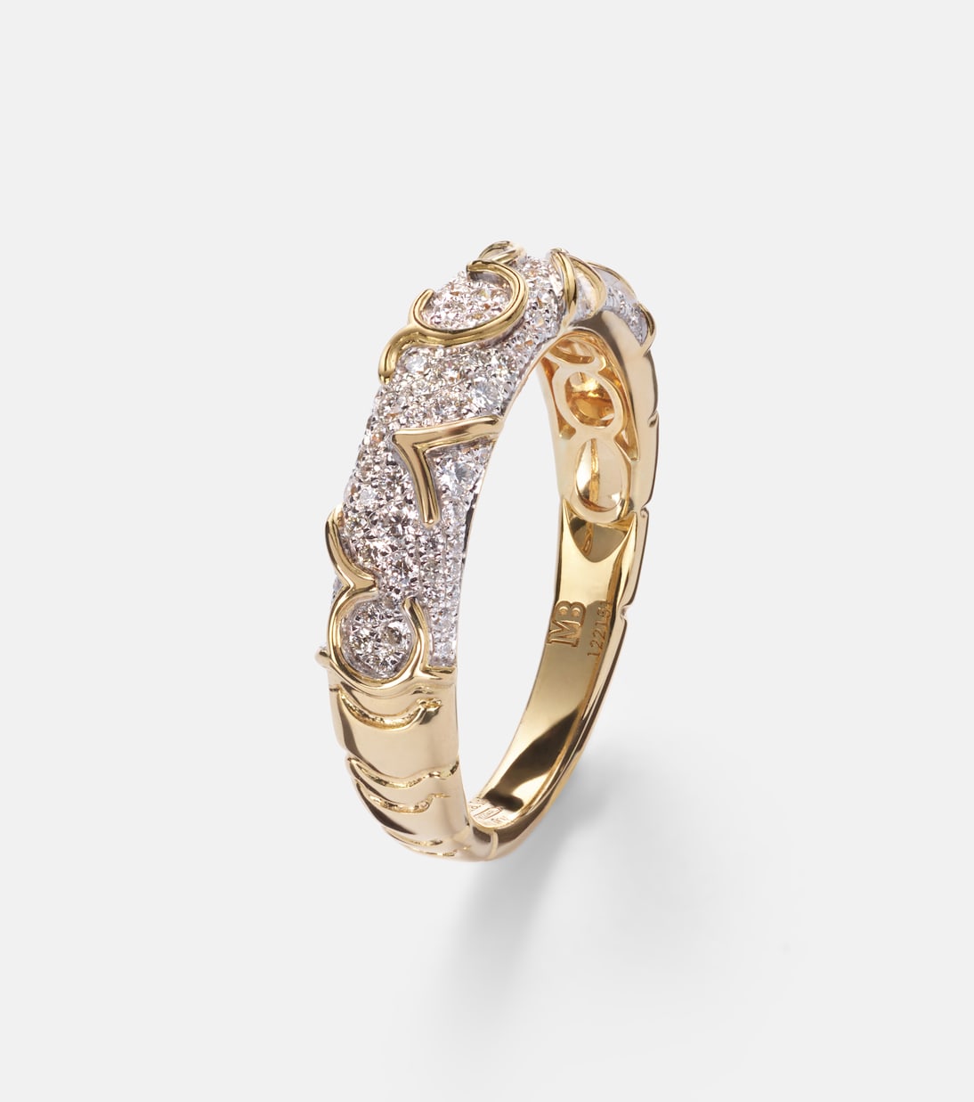 Ondine 18kt gold ring with diamonds | Marina B