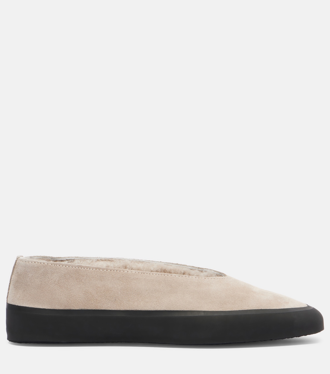 Apres Ski shearling-lined suede flats | Le Monde Béryl