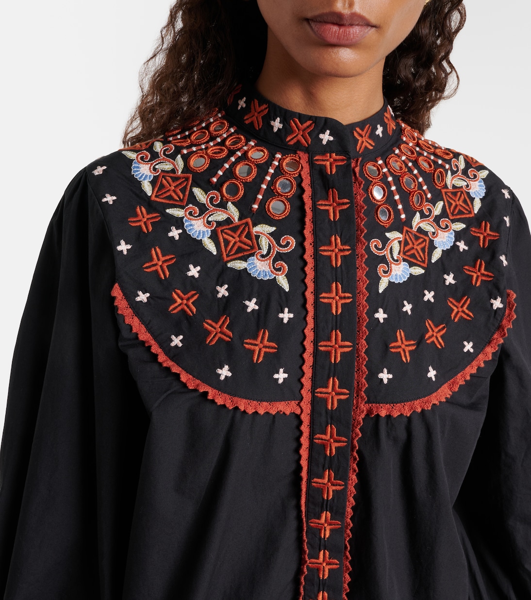 Besticktes Hemd aus Baumwolle | Farm Rio