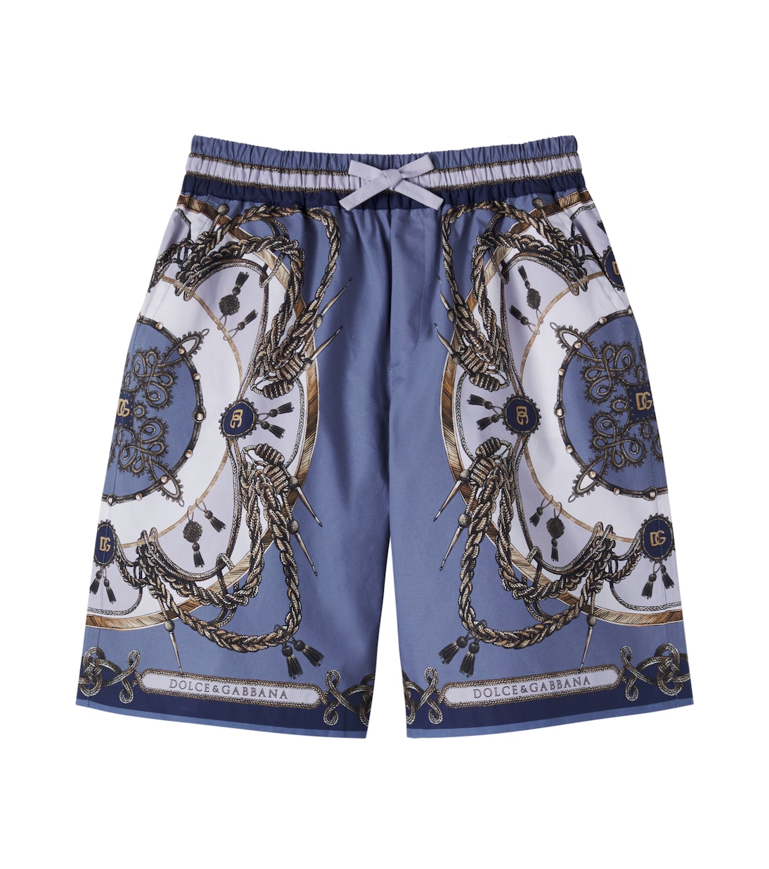Printed cotton poplin Bermuda shorts | Dolce&Gabbana Kids
