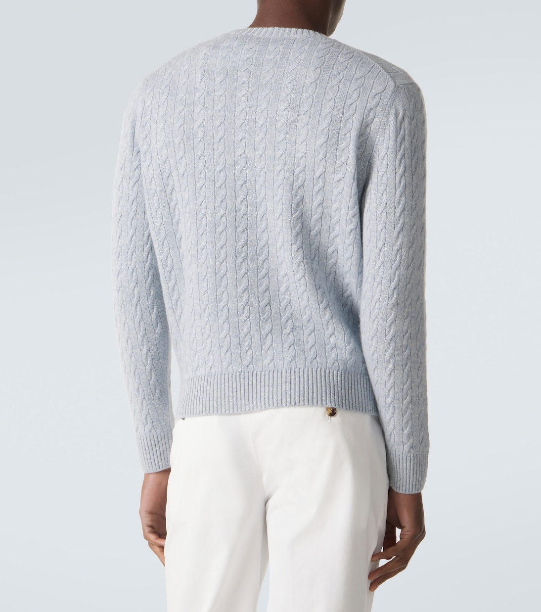 Cable-knit cashmere and linen sweater | Dunhill