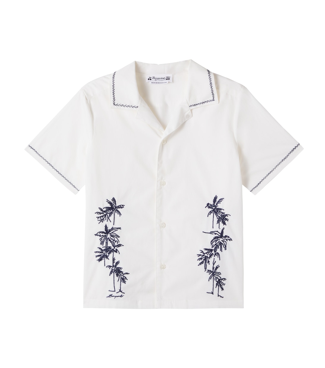 Steve embroidered cotton poplin shirt | Bonpoint