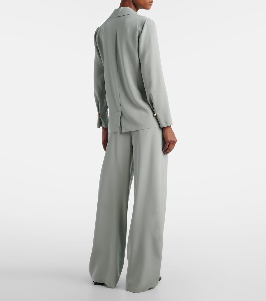 Maga silk-blend satin wide-leg pants | Max Mara