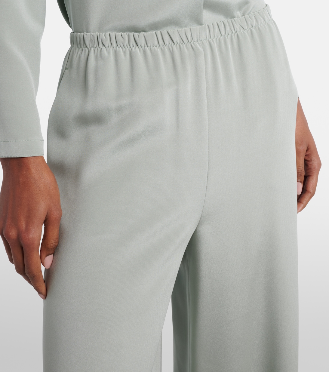 Maga silk-blend satin wide-leg pants | Max Mara