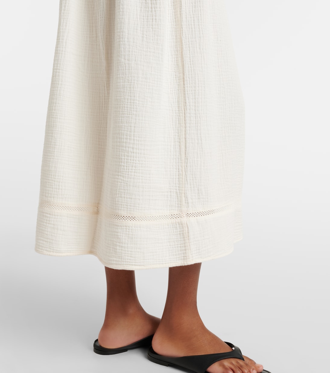 Falda midi Mazie de gasa de algodón | Velvet