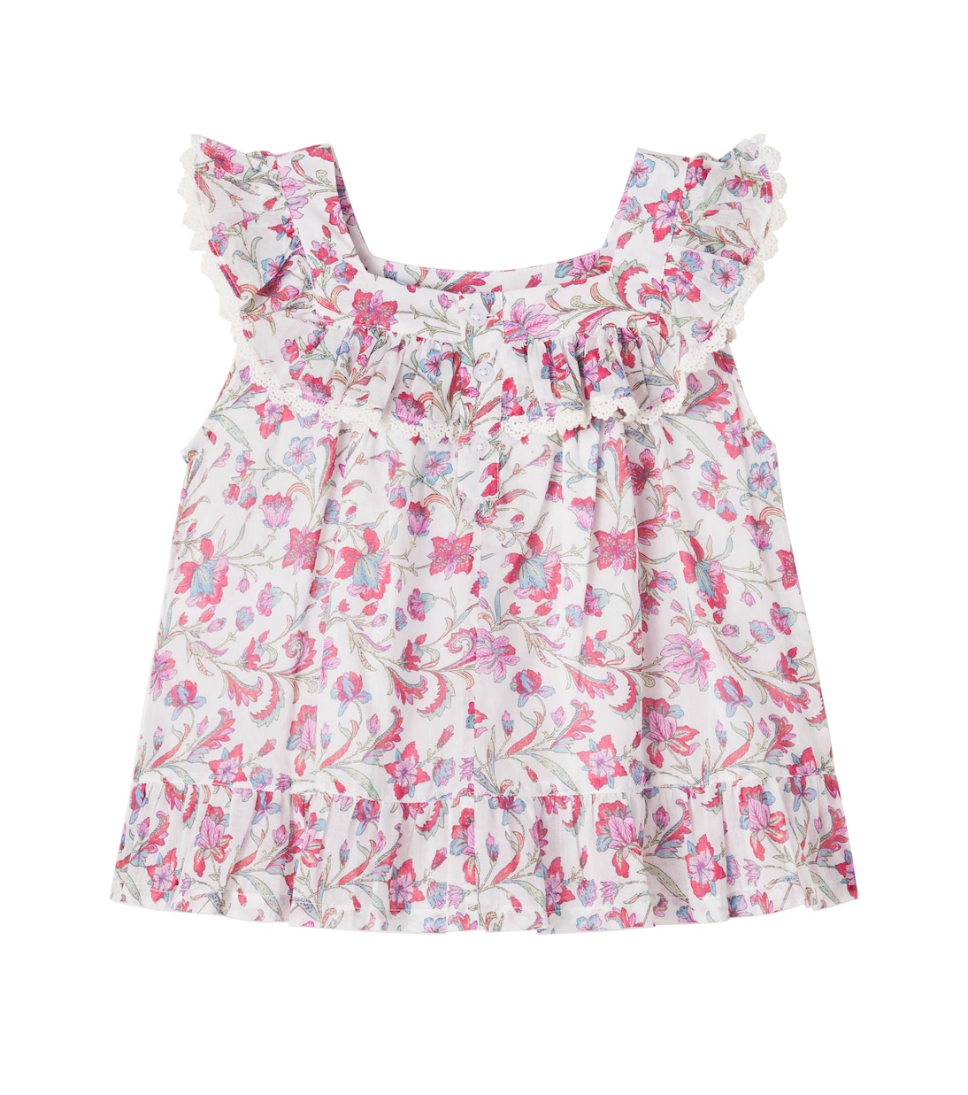 Inessa floral ruffled cotton top | Louise Misha