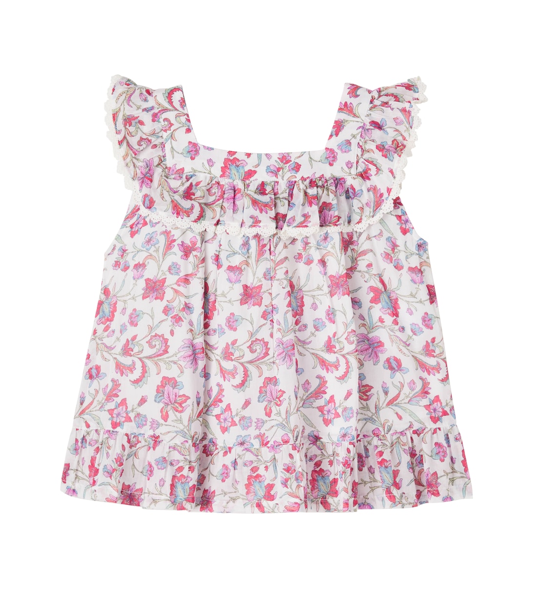 Inessa floral ruffled cotton top | Louise Misha