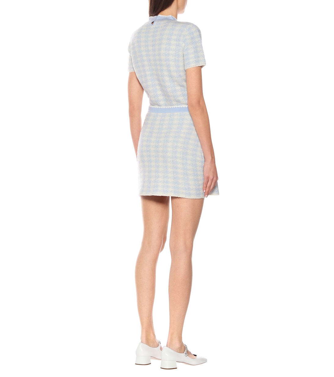 Minigonna in lana pied-de-poule | Miu Miu