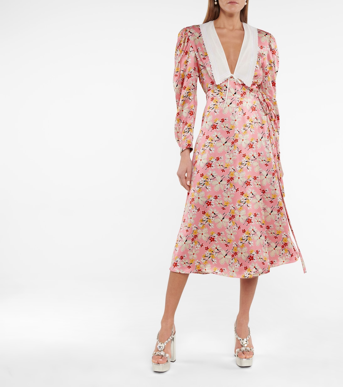 Midikleid aus Satin | Miu Miu