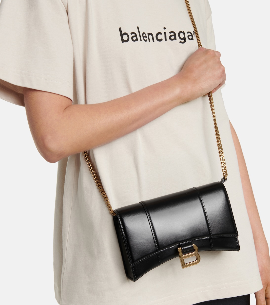 Portefeuille Hourlgass Mini en cuir | Balenciaga