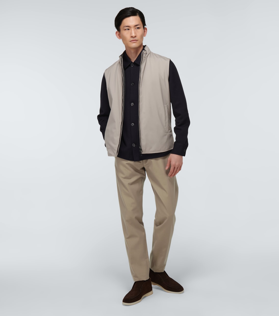 Giacca camicia Whitney in cotone, seta e cashmere | Loro Piana