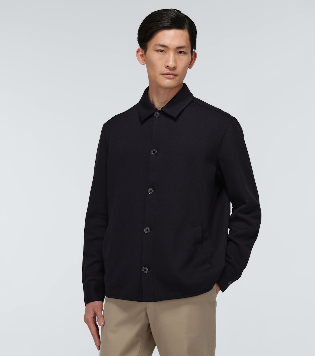 Giacca camicia Whitney in cotone, seta e cashmere | Loro Piana