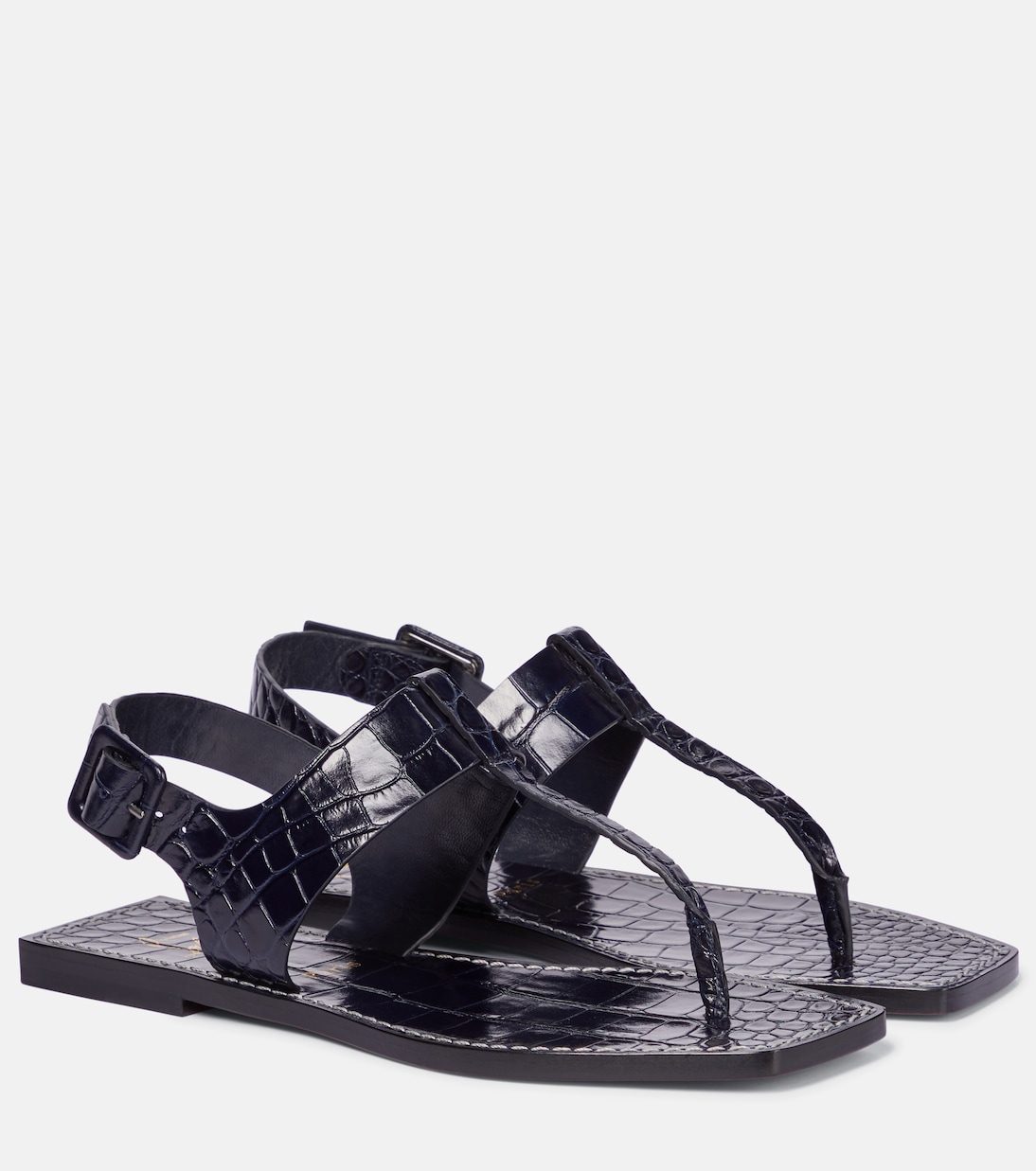 Cubongo croc-effect leather thong sandals | Christian Louboutin
