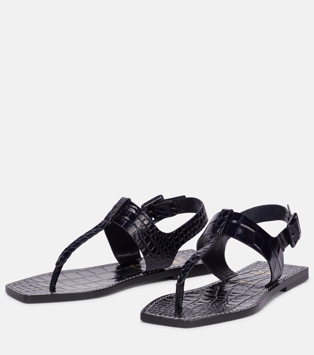 Cubongo croc-effect leather thong sandals | Christian Louboutin
