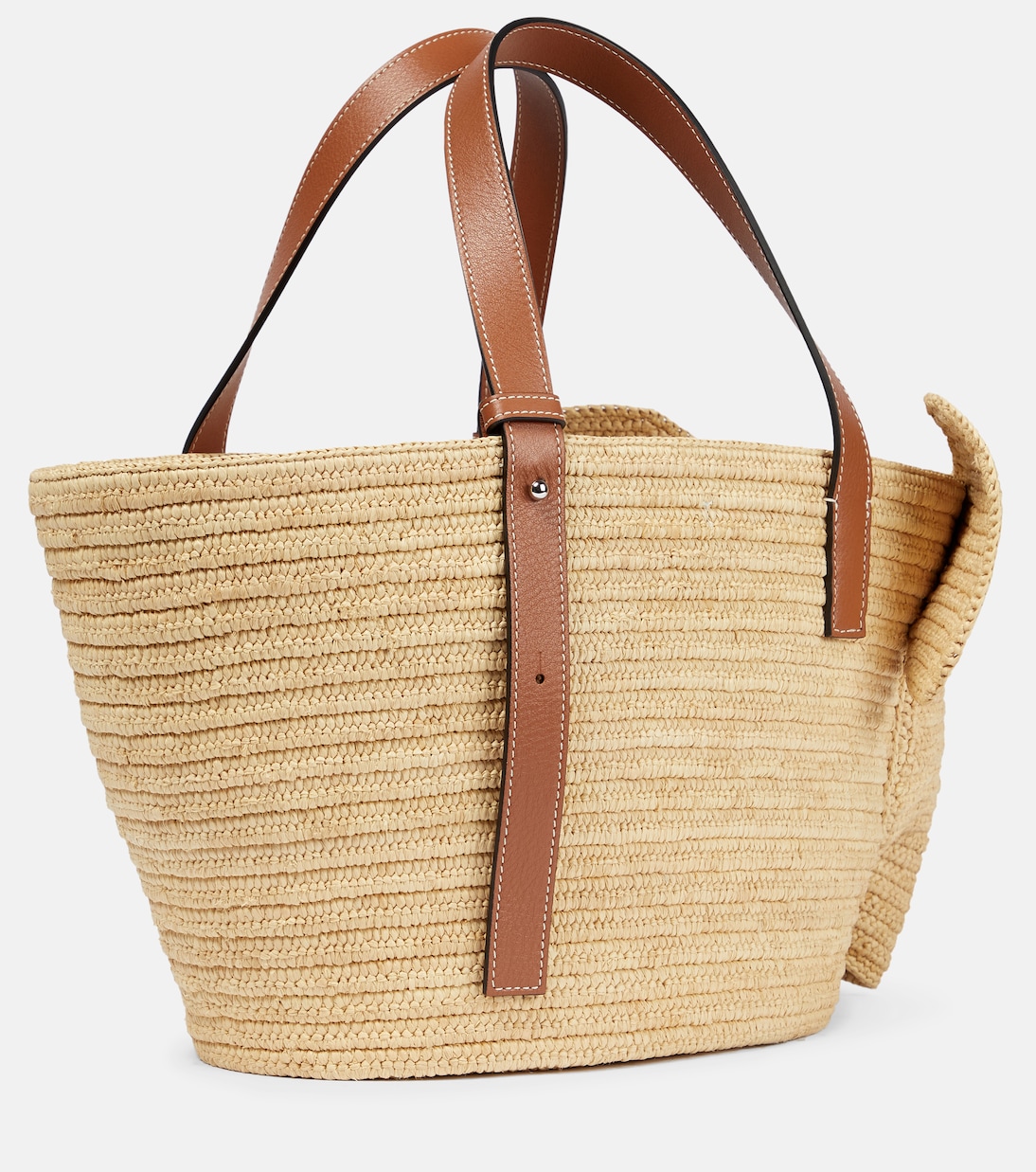 Cabas Elephant Basket en raphia et cuir | Loewe