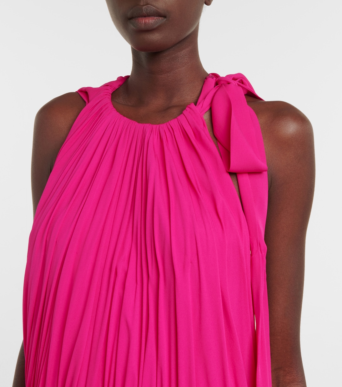 Asymmetric silk cape gown | Valentino
