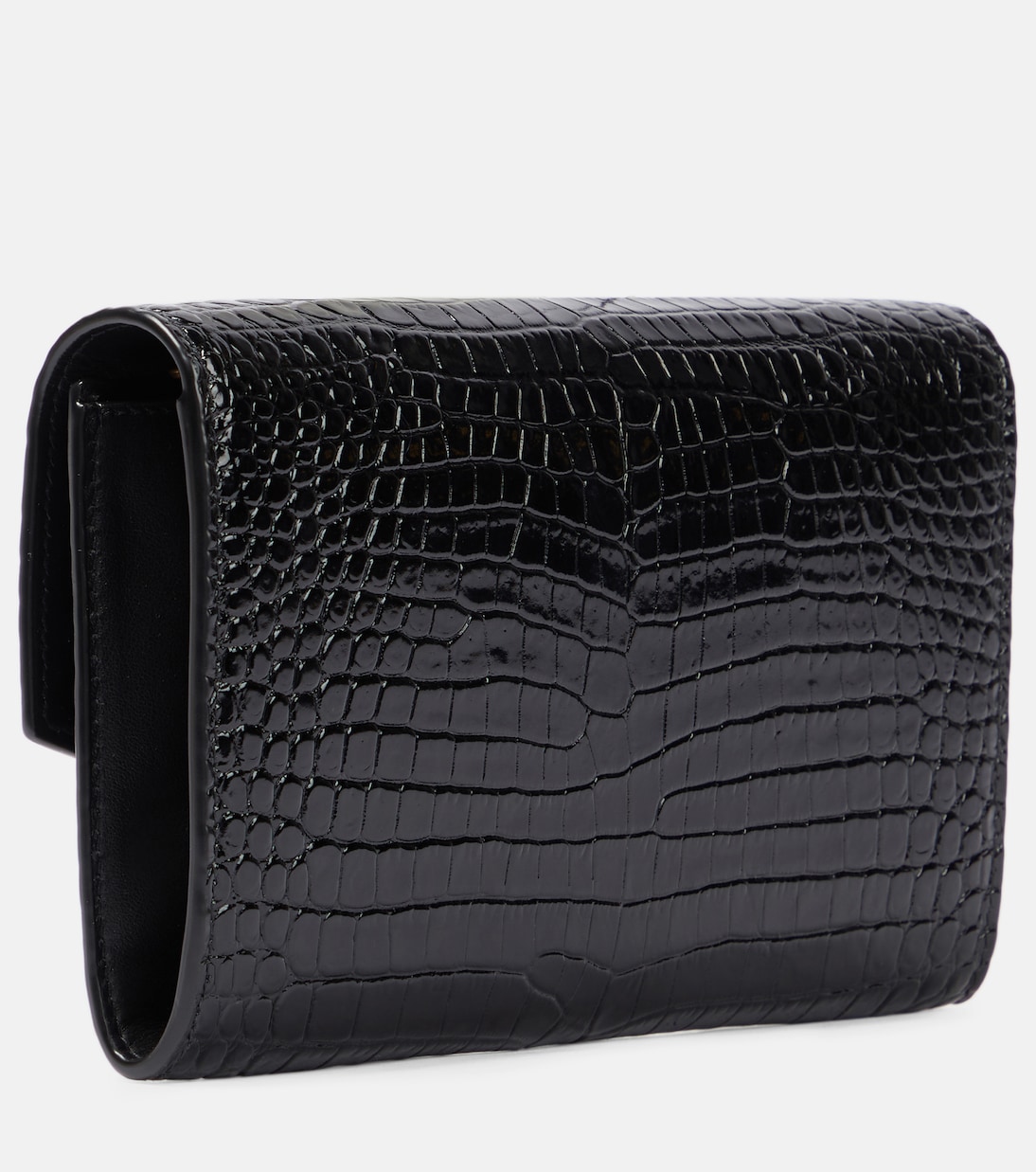 Ysl black on black wallet on chain clearance