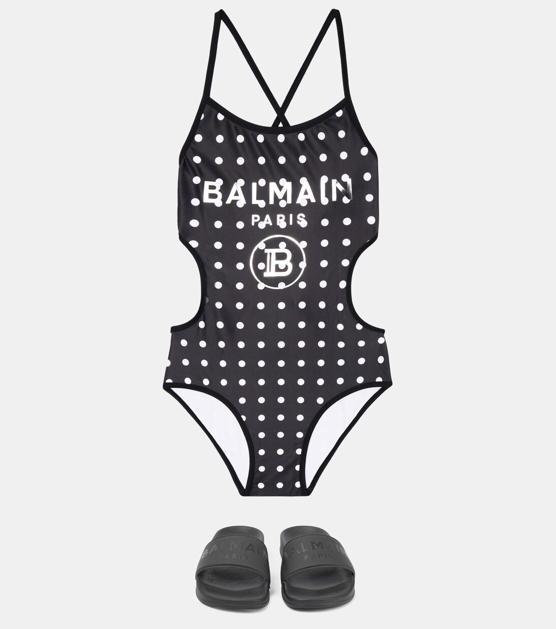 Maillot de bain imprimé à logo | Balmain Kids