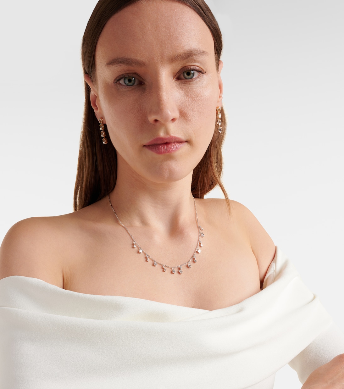 Collier Cascade en or blanc 18 ct et diamants | Suzanne Kalan