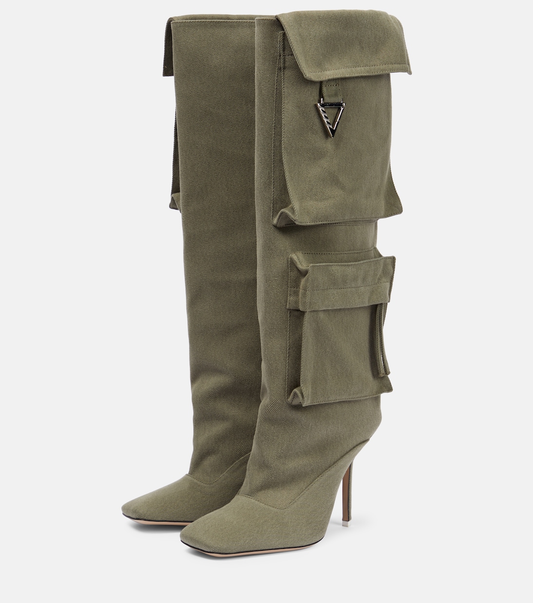 Sienna canvas knee-high boots | The Attico