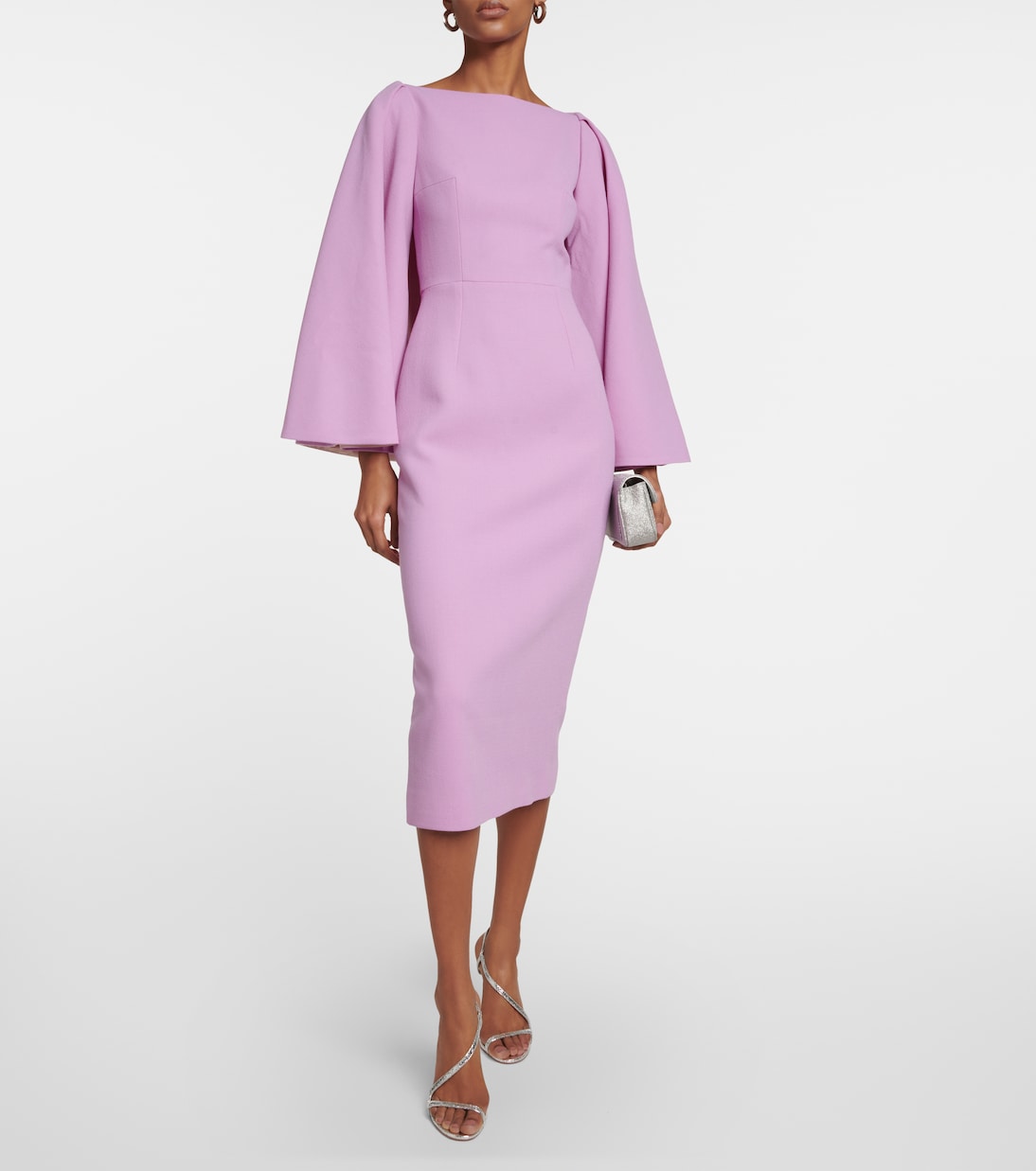 Vestido midi Switzy en crepé de lana | Emilia Wickstead