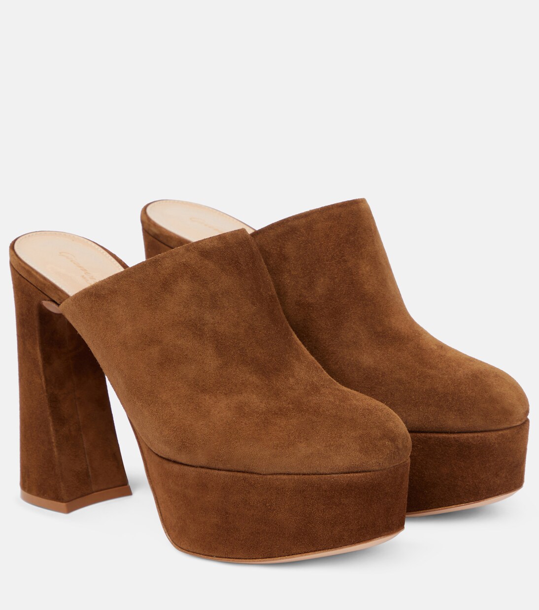 Mules à plateau en daim | Gianvito Rossi