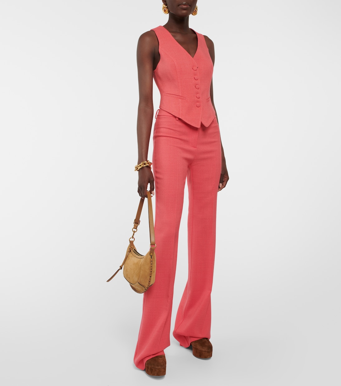 Mules à plateau en daim | Gianvito Rossi