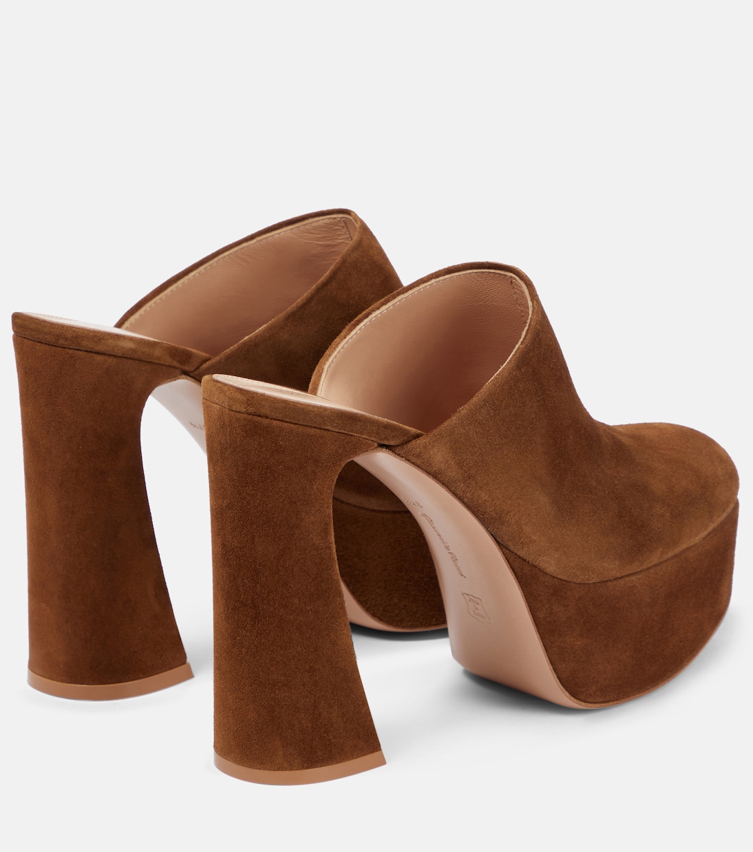 Mules à plateau en daim | Gianvito Rossi