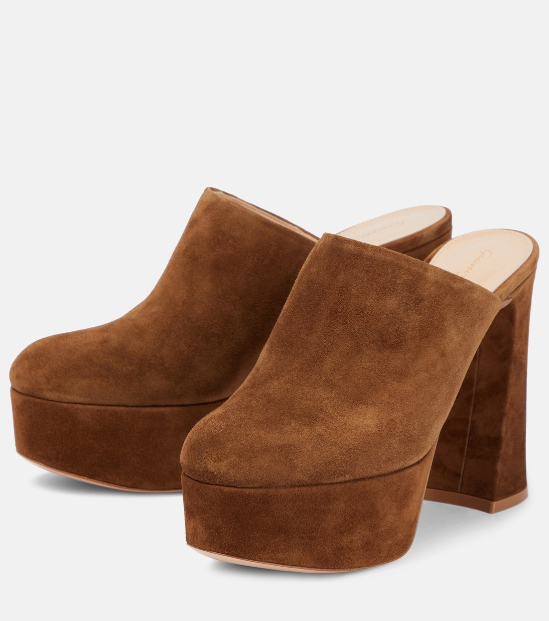 Mules à plateau en daim | Gianvito Rossi