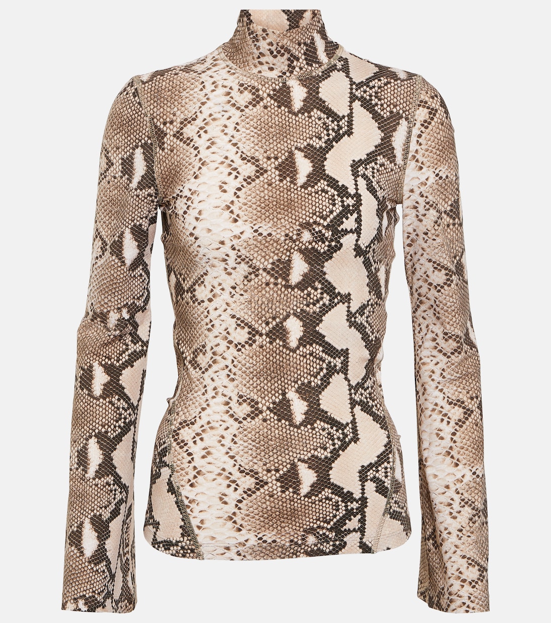 Snake-print turtleneck top | Stella McCartney