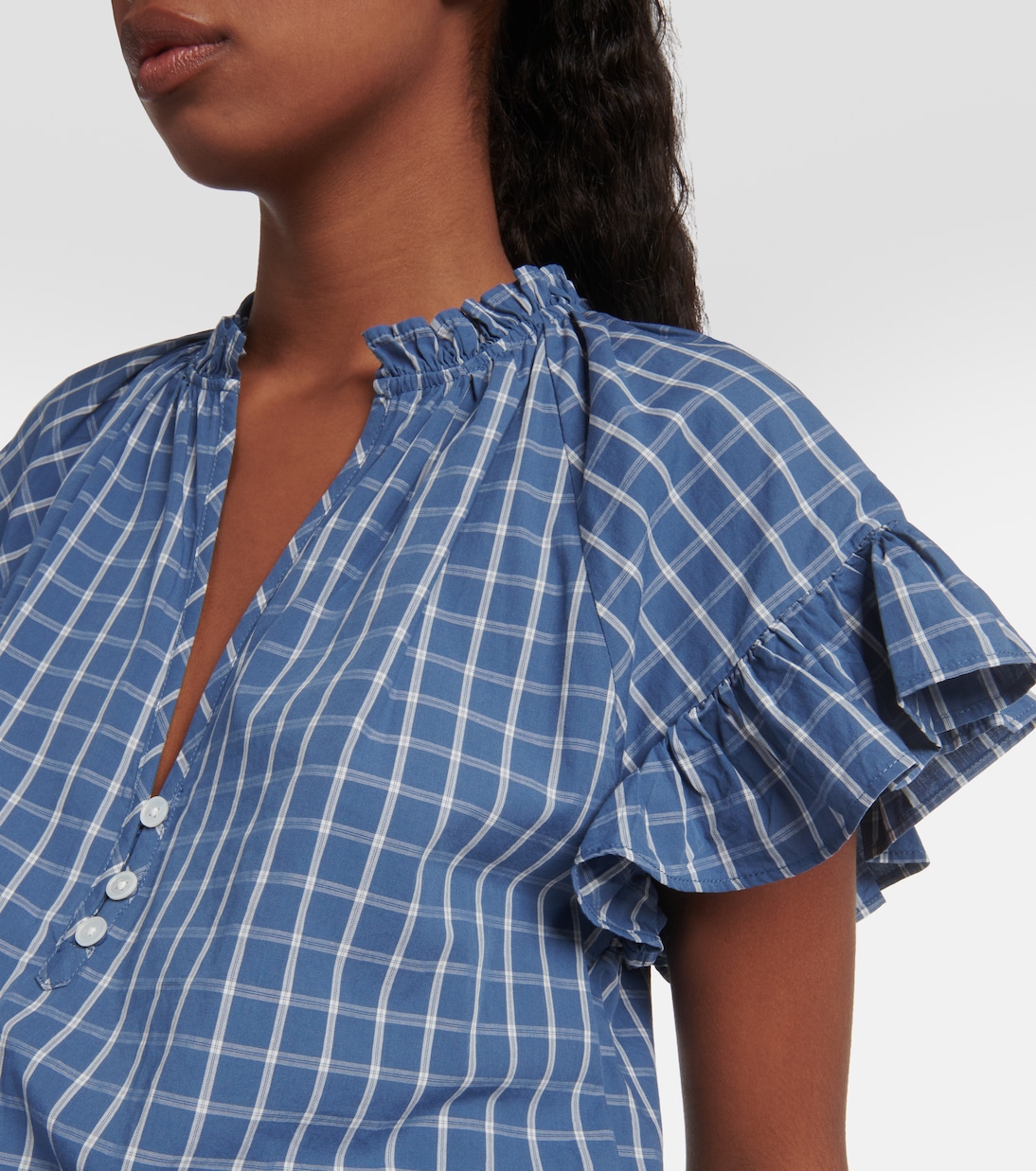 Blusa Milly de algodón con volantes | Veronica Beard