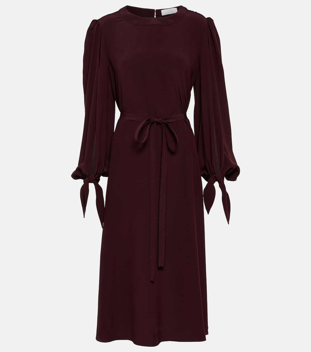 Silk crêpe de chine midi dress | Chloé