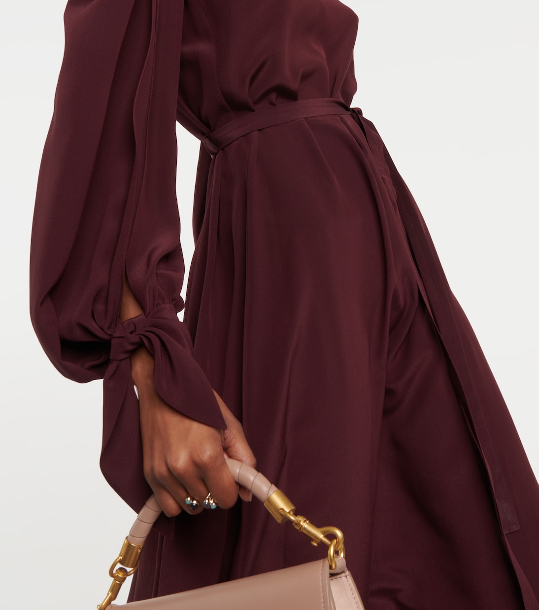 Silk crêpe de chine midi dress | Chloé