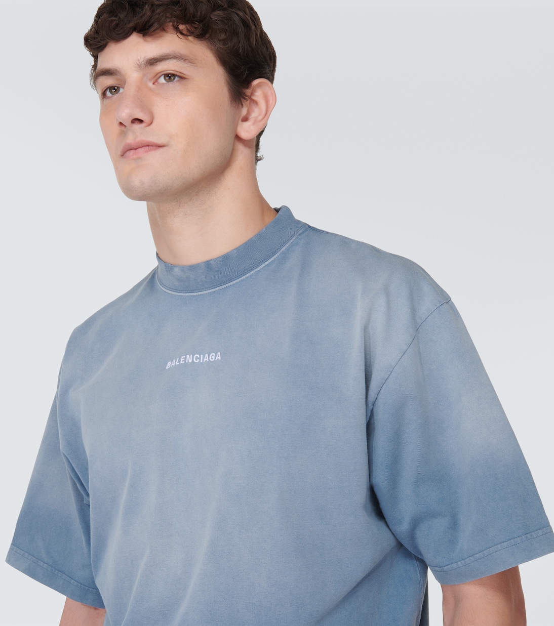 Camiseta en jersey de algodón con logo | Balenciaga