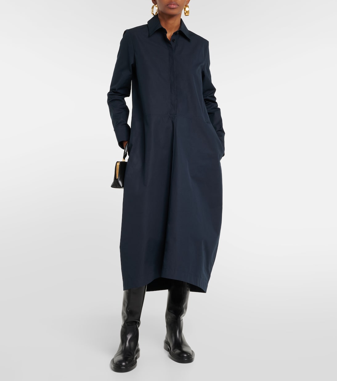 Vestido camisero de algodón | Jil Sander