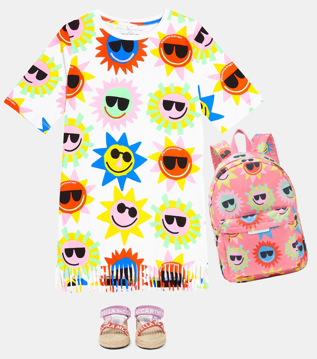 Bedrucktes Kleid aus Baumwoll-Jersey | Stella McCartney Kids