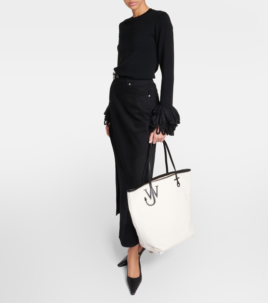 Anchor Tall canvas tote bag | JW Anderson