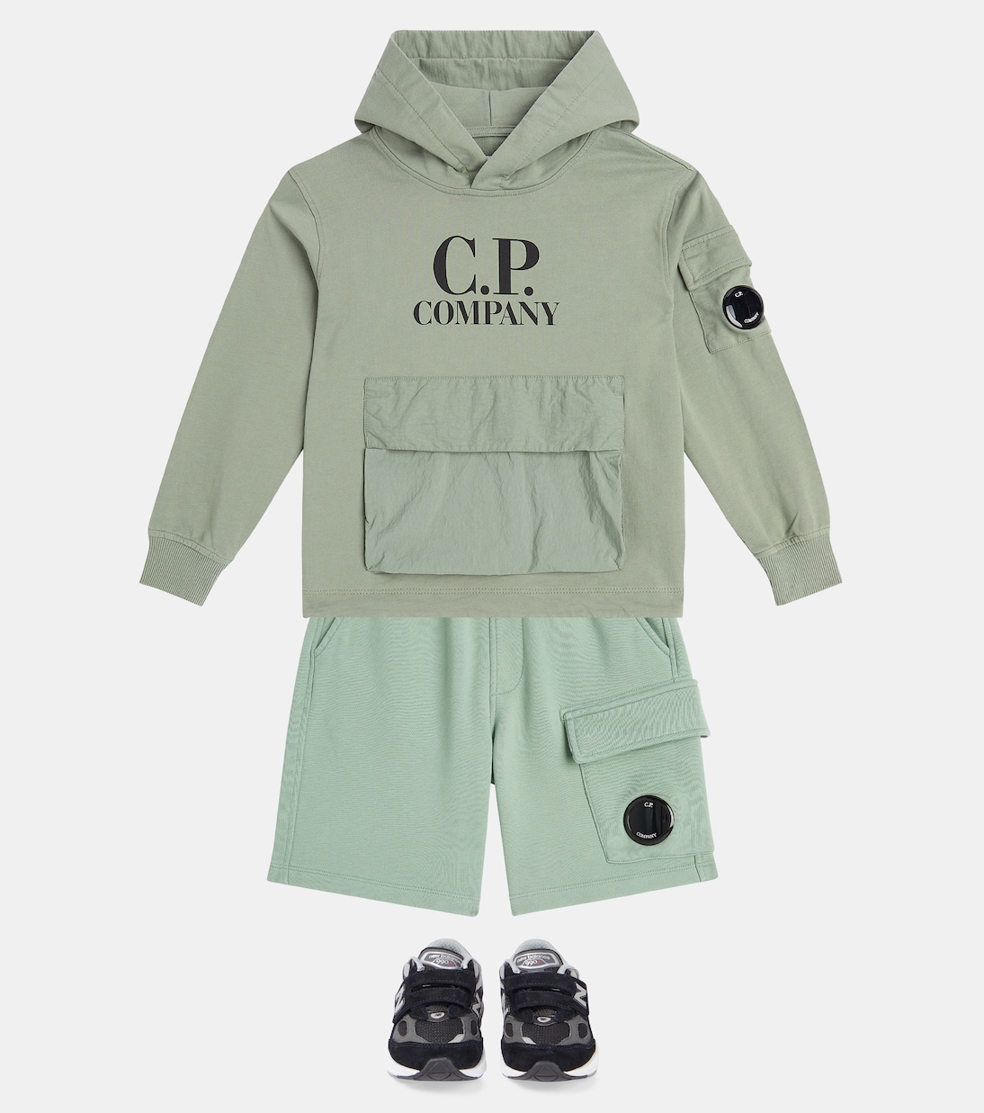 Shorts cargo de forro polar de algodón | C.P. Company Kids