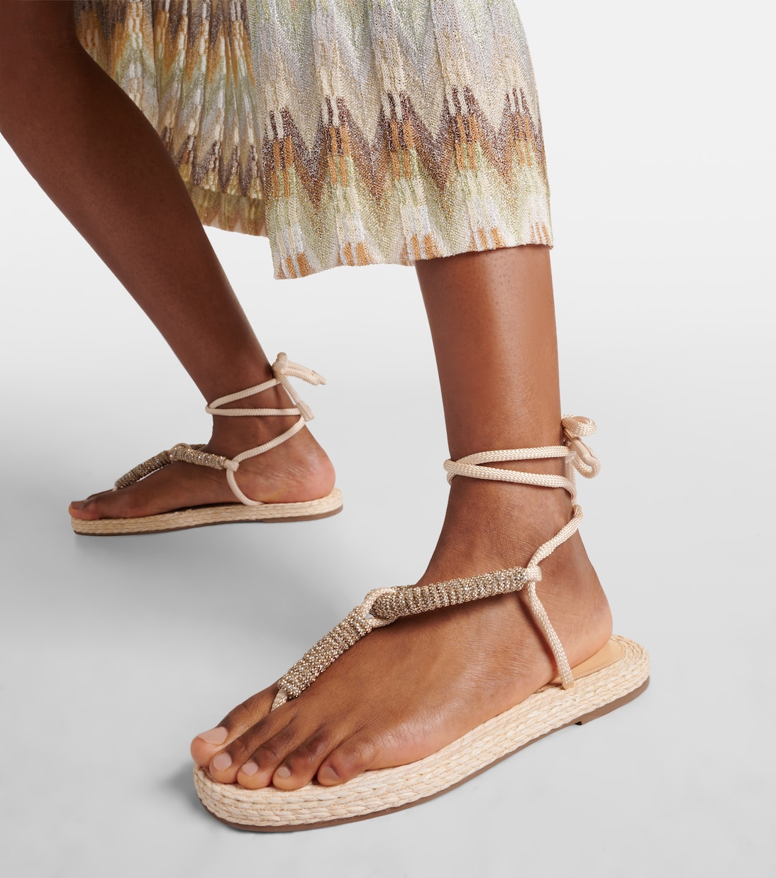 Sunkissed embellished thong sandals | Aquazzura